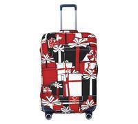 ADAhgu Merry Christmas Print - Copertura per valigia alla moda con stampa natalizia, protezione personalizzata per viaggi e affari, Nero , XL