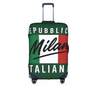 ADAhgu Milano, Italia Stampa protettiva valigia copertura lavabile viaggio bagagli Protector con cerniera nascosta, bianco, S