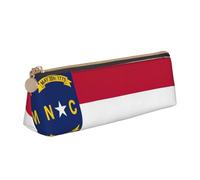 ADAhgu North Carolina State Flag Print Versatile Usage Leggero Astuccio con Cerniera Penna Storage Studenti Scuola