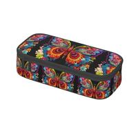 ADAhgu Ricamo colorato farfalla stampa grande stoccaggio matita caso penna borsa forniture scolastiche viaggio studenti professionisti