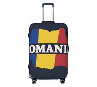 ADAhgu Romania Mappa Stampa Alla Moda Valigia Cover Personalizzata Protezione Bagagli per Viaggi e Affari, Nero , S