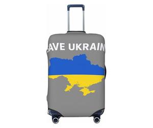 ADAhgu Salva Ucraina Stampa Alla Moda Valigia Cover Personalizzata Protezione Bagagli per Viaggi e Affari, Nero , L