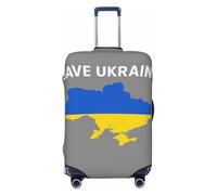 ADAhgu Salva Ucraina Stampa Elasticizzata Valigia Copertura Universale Elastico Casa Bagagli Protector Viaggio di Lavoro, Nero , L, Bagaglio a mano