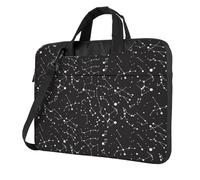 ADAhgu Starry Divination Constellation Print elegante e protettiva borsa per computer portatile leggera e versatile per viaggi di lavoro, Nero , 14 inch