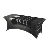 ADAhgu Tovaglia rettangolare elastica con stampa classica del film nero, facile da pulire, per feste ed eventi all'aperto