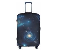 ADAhgu Universo con stelle e galassie, custodia protettiva per valigia, lavabile, da viaggio, con cerniera nascosta, bianco, L