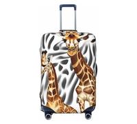 ADAhgu Zebra e giraffa stampa alla moda valigia copertura personalizzata bagagli Protector per viaggi e affari, Nero , L