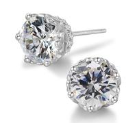 ADAIER Orecchini a perno ipoallergenici con zirconia cubica, per donne e uomini, in argento Sterling placcato oro 24 carati, con diamante sintetico di zirconia cubica, regalo delicato per le orecchie