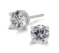 ADAIER Orecchini a perno ipoallergenici con zirconia cubica, per donne e uomini, in argento Sterling placcato oro 24 carati, con diamante sintetico di zirconia cubica, regalo delicato per le orecchie