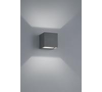ADAJA APPLIQUE 3 LED CUBO ANTRACITE ANGOLO APERTURA REGOLABILE DA 0° A 90° L. 8 X H.8 A LED 3000K 3W 2X350LM IP54