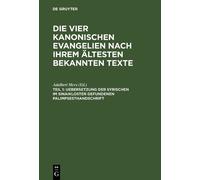 Adalbert Merx Uebersetzung der syrischen im Sinaikloster gefu (Copertina rigida)
