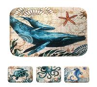 Adalex Global Tappetino da bagno in memory foam, antiscivolo, per cucina, bagno, 40 x 60 cm, per doccia, WC, decorazione della stanza (balena)