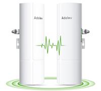 AdaLov CPE380 Bridge Wireless, 5.8G Ponte Radio WiFi Esterno, antenna 14 dBi,IP65 impermeabile,24V PoE,pronto all’uso,rete punto-punto 3 km,per telecamera/garage/fienile/casetta degli attrezzi