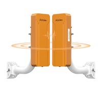 AdaLov CPE469 Gigabit Bridge Wireless,Dual-Band 2.4/5.8GHz, 3KM Punto-Punto Ponte WiFi Esterno con Staffe,Antenna 14dBi, Impermeabile,Estende la Rete a Dipendenze/Negozio/Fienile/Garage,Pronto all’Uso