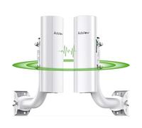 AdaLov Gigabit Bridge Wireless Esterno, 5.8GHz 3KM Ponte WiFi con Staffe, Antenna 14dBi,Impermeabile,Estensione Internet Punto-Punto per Telecamera/Garage/Fienile/Casetta Attrezzi,Plug and Play