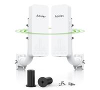 AdaLov Ponte wireless punto a punto esterno: CPE661 Gigabit 5,8 GHz 3 KM WiFi Bridge per estensione di rete, adattatore PoE, IP65 resistente alle intemperie, con 2 supporti per Starlink Garage Farm