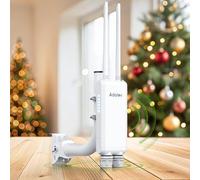 AdaLov Punto di Accesso WiFi Esterno a Lungo Raggio, 1200Mbps Bi-Bande, Impermeabile IP66, PoE+ Gigabit, Ripetitore WiFi per Garage, Giardino, Campeggio, Auto, Fattoria, 2.4GHz + 5.8GHz