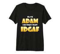 Adam Costume IDGAF Funny Meme Halloween Costume for Adams Maglietta Premium