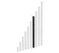 Adam Hall 19" Parts 61535 B 14 - Guida Rack Heavy Duty nera 14 U