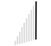 Adam Hall 19" Parts 61535 B 20 - Guida Rack Heavy Duty nera 20 U