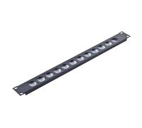 Adam Hall 19" Parts 872213 - Pannello rack a U 19” 1 U, per 12 prese