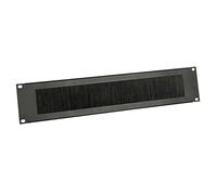 Adam Hall 19" Parts 87222 BRUSH - Pannello Rack 2 U acciaio nero con Spazzola