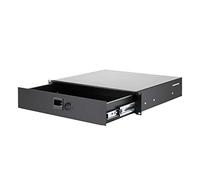 Adam Hall 19" Parts 87402 CL - Cassetto portapacchi 2 U in acciaio con serratura a combinazione integrata