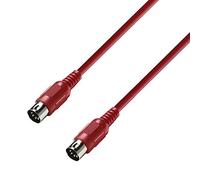 Adam Hall 3 Star Series - Cavo MIDI, 1,5 m, colore rosso