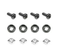 Adam Hall 5929 M12 AH - Kit di fissaggio per rack con viti M6, dadi a gabbia e rondelle per rack da 19", nero