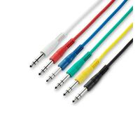 Adam Hall Cables 3 STAR BVV 0120 SET - Set di 6 cavi patch 6,3 mm Jack Stereo 1,20 m
