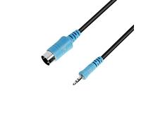 Adam Hall Cables 3 STAR BW MIDI 0090 - Cavo MIDI, mini jack stereo da 3,5 mm su connettore MIDI a 5 poli, nero, 0,9 m
