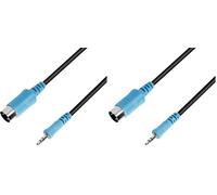 Adam Hall cables 3 STAR BW MIDI 0150 - Cavo TRS/MIDI mini jack TRS x MIDI 5 poli, 1,5 m (Confezione da 2)
