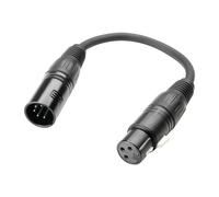Adam Hall Cables 3 STAR DGF 0020 - Adattatore DMX XLR maschio 5 poli a XLR femmina 3 poli 0,2 m