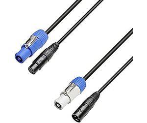 Adam Hall cables 3 STAR H PCON D 0300 Cavo ibrido | Rete e DMX | XLR a 3 poli x Adam Hall® K4CPFIN & OUT | 3 m