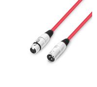 Adam Hall Cables 3 STAR MMF 0050 RED - Cavo microfono XLR femmina su XLR maschio, 0,5 m, rosso