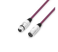 Adam Hall cables 3 Star MMF 0100 PUR - Cavo microfono XLR femmina su XLR maschio, 1 m, colore: Viola