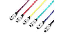 Adam Hall Cables 3 STAR MMF 0100 SET - Set di 6 cavi microfonici da Adam Hall XLR femmina a XLR maschio 1 m