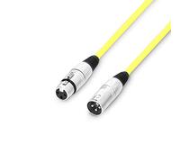 Adam Hall Cables 3 STAR MMF 0100 YEL - Cavo microfono XLR femmina su XLR maschio, 1 m, colore: Giallo