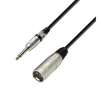 Adam Hall Cables 3 STAR MMP 1000 - Cavo Microfono XLR maschio a Jack mono da 6,3 mm 10 m
