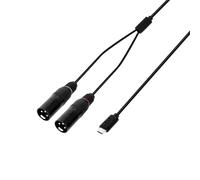 Adam Hall Cables 3 STAR Y MM USB-C 0300 - Cavo a Y USB-C, 2 x XLR maschio x USB-C, 3m