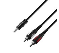Adam Hall Cables 3 STAR YWCC 0100 - Cavo Audio Jack stereo da 3,5 mm a 2 x RCA maschio 1 m