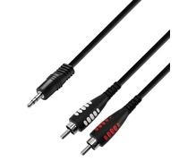 Adam Hall Cables 3 STAR YWCC 0300 - Cavo Audio Jack stereo da 3,5 mm a 2 x RCA maschio 3 m