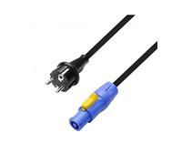 Adam Hall Cables 8101 PCON 0500 - Cavo di alimentazione CEE 7/7 - Powercon 1,5 mm² 5 m
