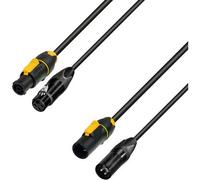 Adam Hall Cables 8101 PSDP 1000 N - Cavo DMX e cavo di alimentazione PowerCon TRUE in e XLR femmina per PowerCon out e XLR maschio 10 m