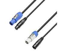 Adam Hall Cables 8101 PSDT 0150 - Power Twist In & XLRf su Power Twist Out & XLRm 1,5 m