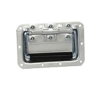 Adam Hall Hardware 34082 A - Maniglia a Scomparsa media a Molla in Piastra di Montaggio in alluminio Profondità 8 mm