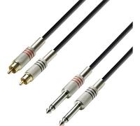 Adam Hall K3TPC0300 Audio Cavo adattatore [2x Spina RCA - 2x Spina jack da 6.3