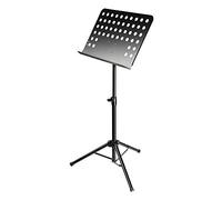 Adam Hall Stands SMS 2 - Leggio con ripiano Forato, Regolabile in Altezza Fino a 97 cm, Colore: Nero