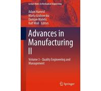 Adam Hamrol Advances in Manufacturing II (Tascabile)