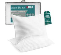 Adam Home Cuscini a righe di qualità alberghiera, cuscini imbottiti per letto laterale, rimbalzo rapido e resistente alla polvere, cuscini imbottiti di alta qualità, confezione da 2